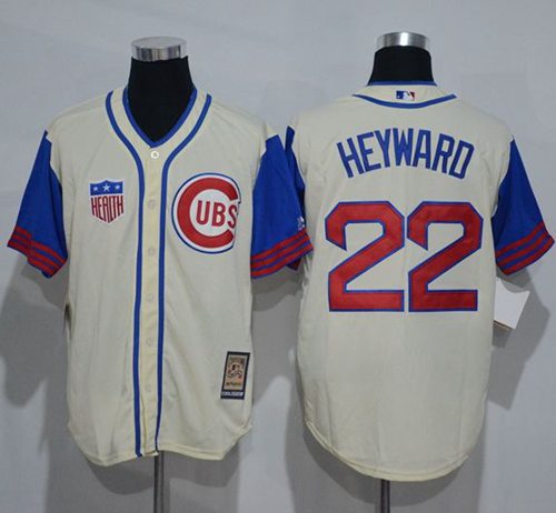 Cubs #22 Jason Heyward Cream/Blue 1942 Turn Back The Clock Stitched MLB Jersey - Click Image to Close